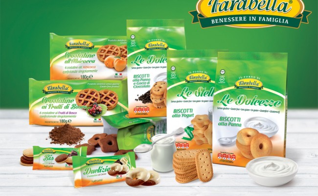 Linea dolci senza glutine Farabella: biscotti, merendine e snack